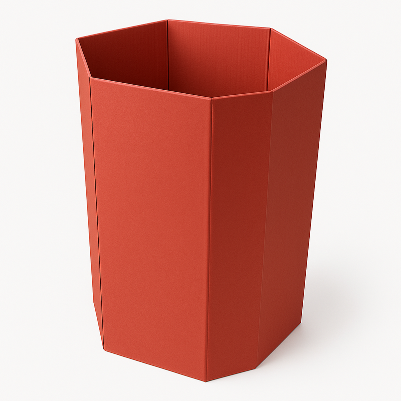 Red Hexagonal Snack Dump Bin
